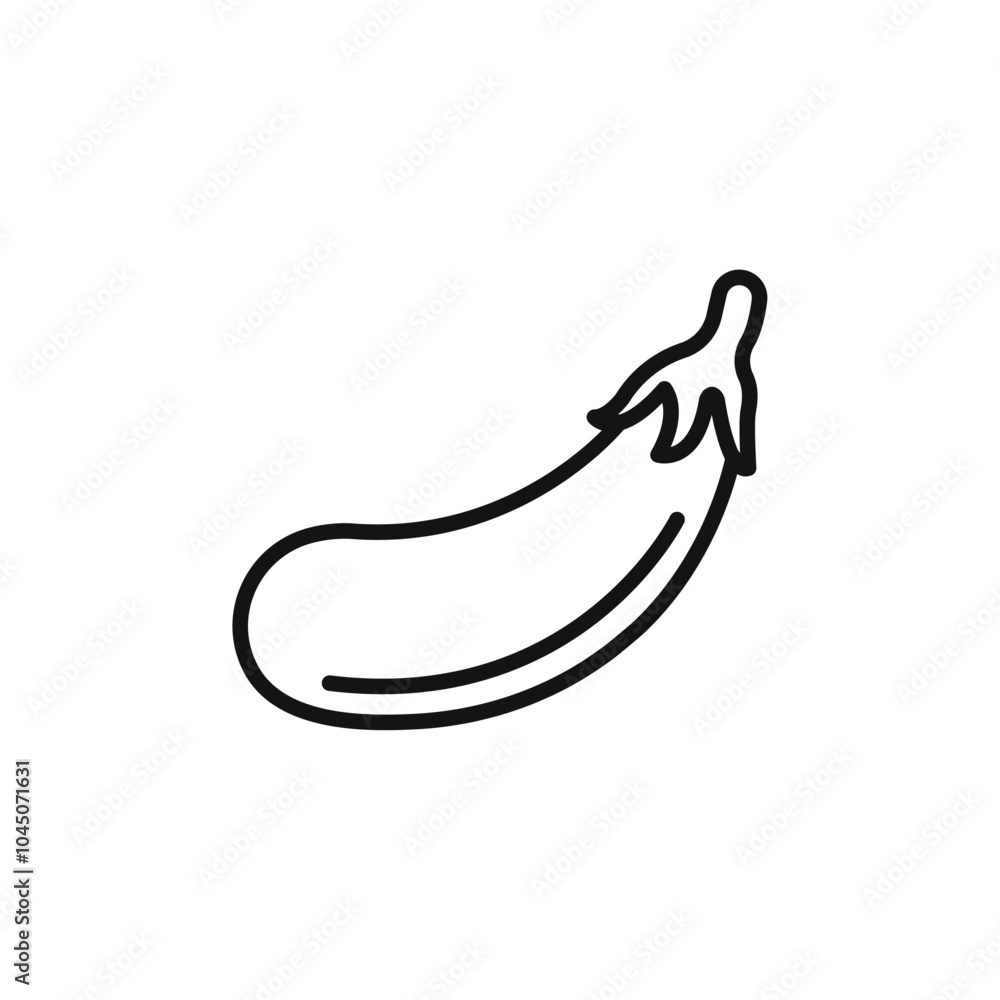 aubergine icon Isolated flat vector in outline aubergine icon Isolated flat vector in outline