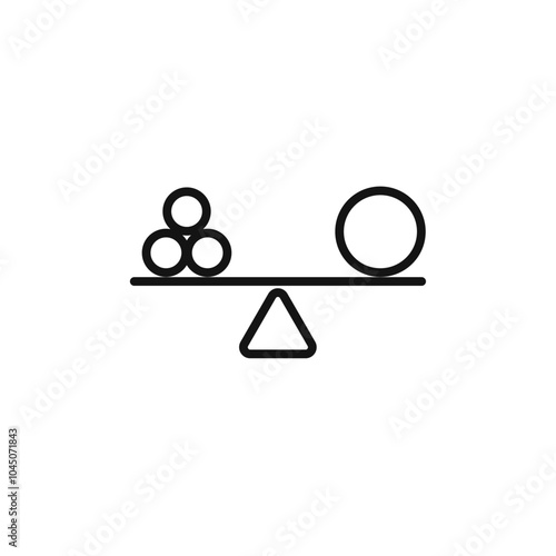 Balancing icon Isolated flat vector in outline