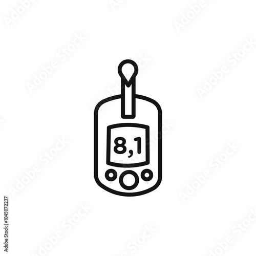 blood glucose icon Isolated flat vector in outline