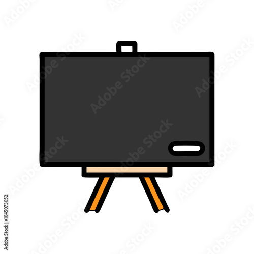 Black Chalkboard with Stand Icon