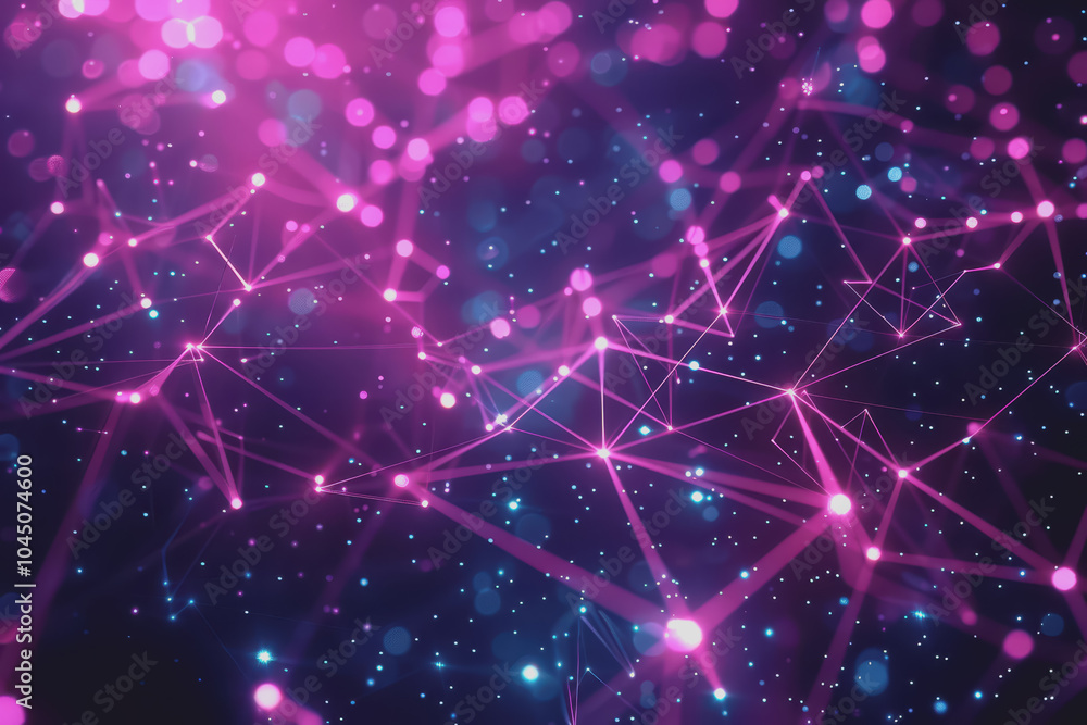 Fototapeta premium High-tech loading animation with digital network patterns and ample copy space.