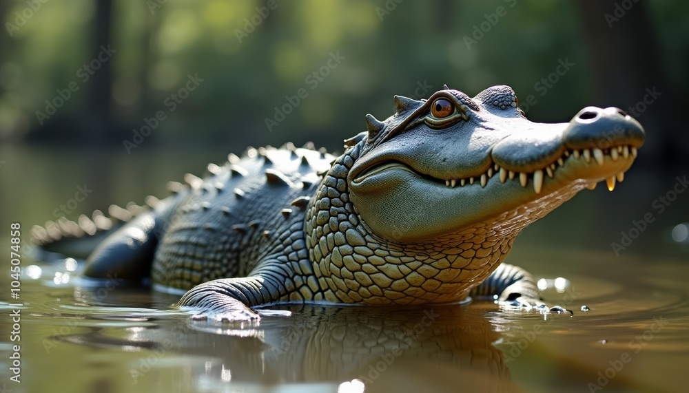 Obraz premium Majestic Alligator in its Natural Habitat