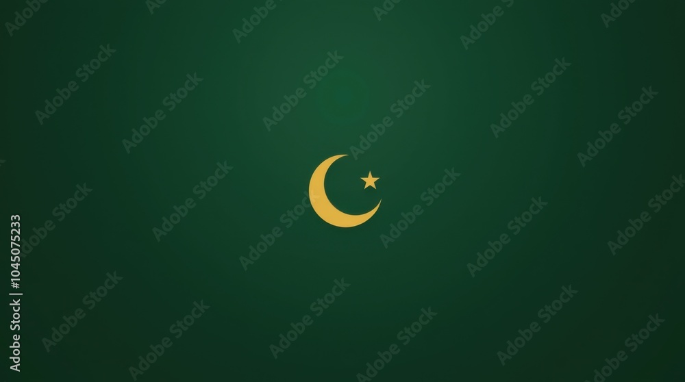 A minimal vector illustration of a crescent moon and star, commonly associated with Islam, rendered in a solid gold color. A minimal vector illustration of a crescent moon and star, commonly associated with Islam, rendered in a solid gold color.