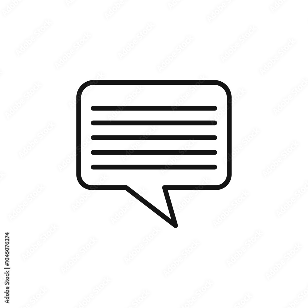 Comment icon Isolated flat vector in outline Comment icon Isolated flat vector in outline