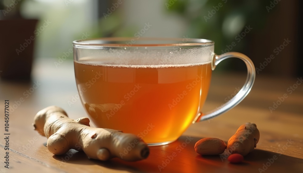 Warm and cozy A comforting ginger tea moment Warm and cozy A comforting ginger tea moment