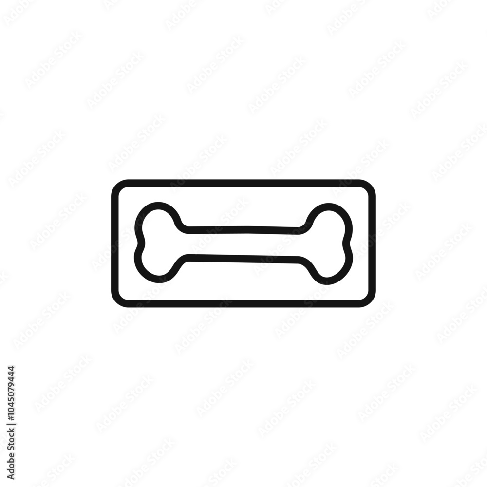 Dog bone icon Isolated flat vector in outline Dog bone icon Isolated flat vector in outline