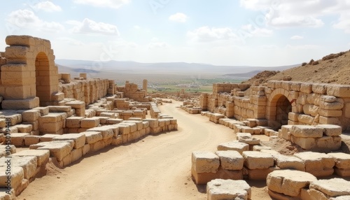  Ancient ruins under a clear sky