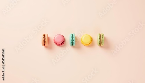  A rainbow of macarons ready to delight photo