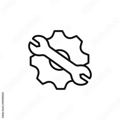 Easy Installation icon Isolated flat vector in outline