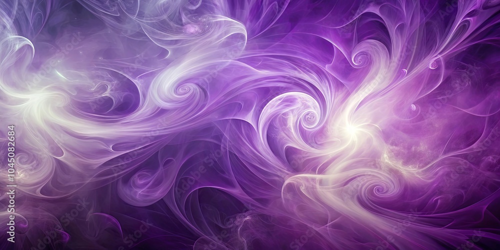Obraz premium Abstract Swirling Patterns of Ethereal Light and Shadow in a Serene Purple Hue