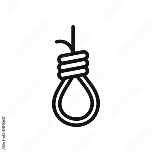 Gallows icon Isolated flat vector in outline