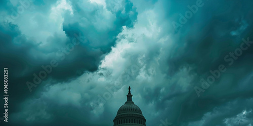 Majestic Dome Under a Dramatic Cloudy Sky
