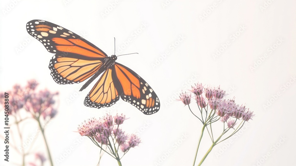 Obraz premium Monarch Buterfly and Milkweed