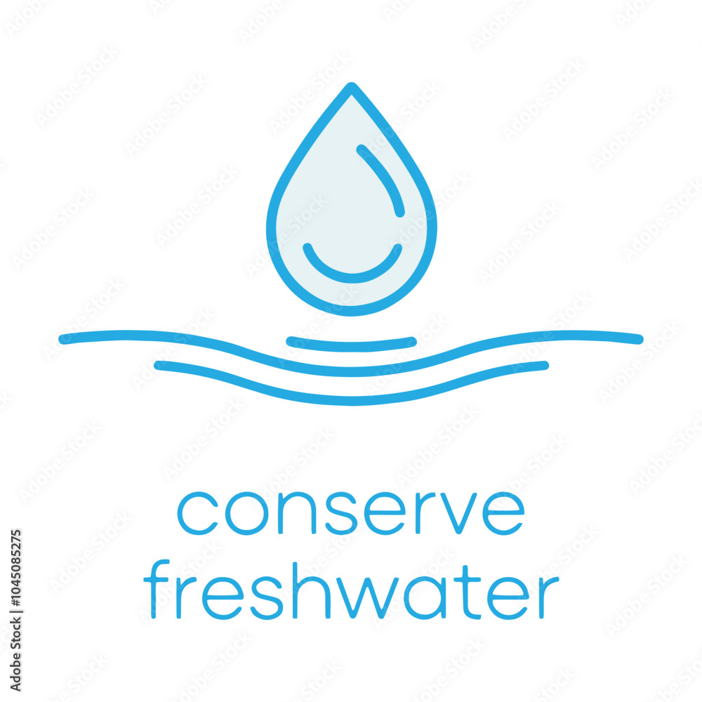 Minimalist Conserve Freshwater T Shirt Design, Water T Shirt Design Minimalist Conserve Freshwater T Shirt Design, Water T Shirt Design