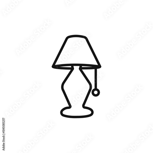 Home light icon Isolated flat vector in outline