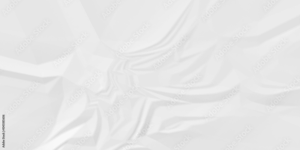 Fototapeta premium White crumpled paper background texture pattern overlay. wrinkled high resolution arts craft and Seamless white crumpled paper. 