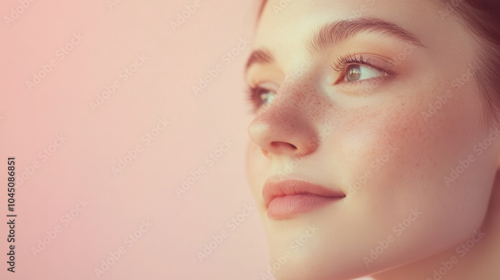 person with a subtle smile, set against a soft pastel background, evoking warmth and simplicity person with a subtle smile, set against a soft pastel background, evoking warmth and simplicity
