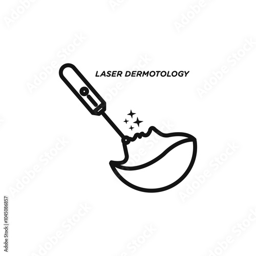 laser dermatology icon Isolated flat vector in outline