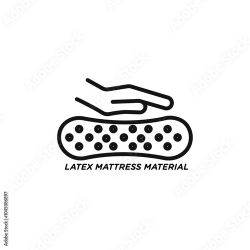 Latex mattress material icon Isolated flat vector in outline