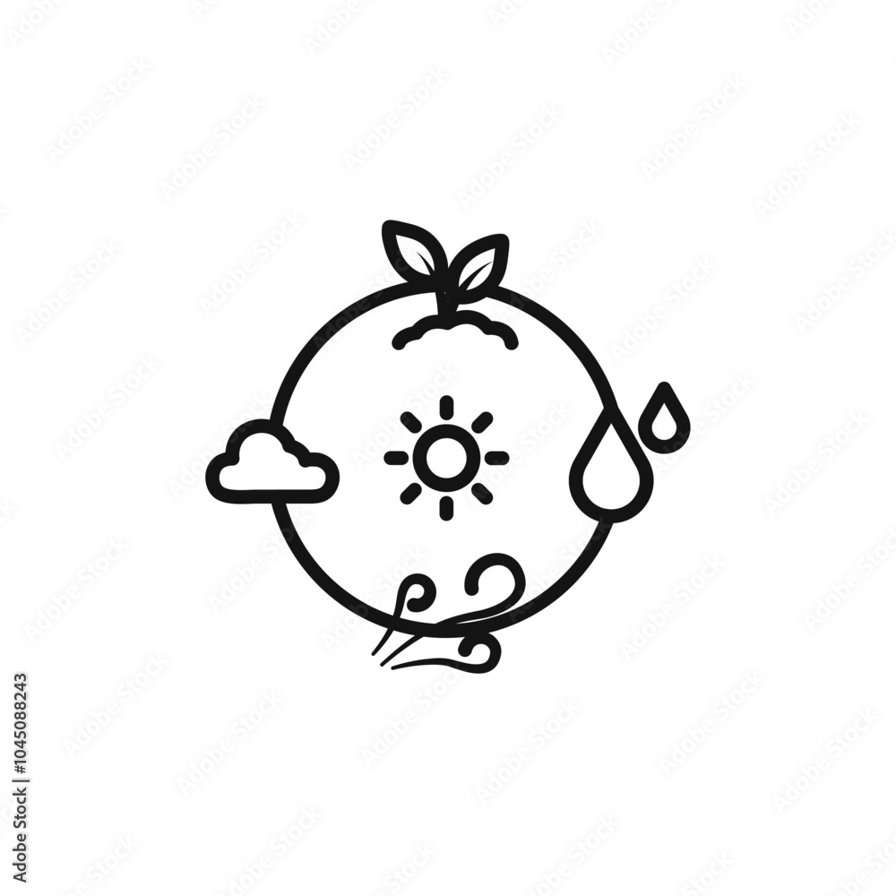 Natural resources icon Isolated flat vector in outline Natural resources icon Isolated flat vector in outline