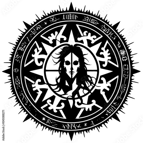 Pentacles and Transmutation Magic Circles – Perfect for Occult Designs, Ritual Work, or Fantasy-Inspired Art Projects. This Detailed Illustration Brings Ancient Alchemical Symbols and Arcane Geometry