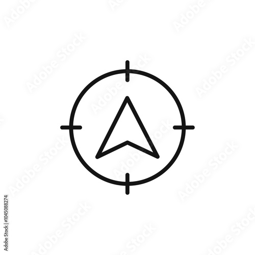 Navigator arrow icon Isolated flat vector in outline