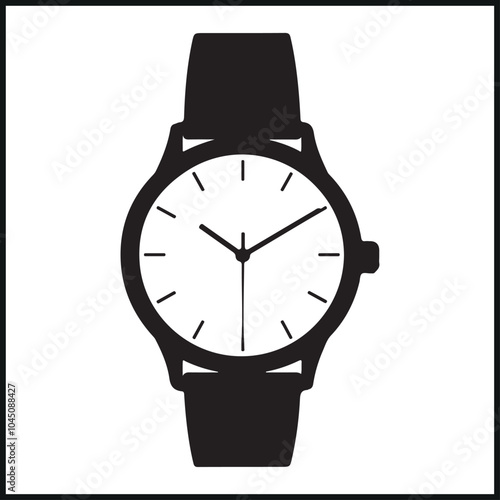 wrist watch silhouette vector
