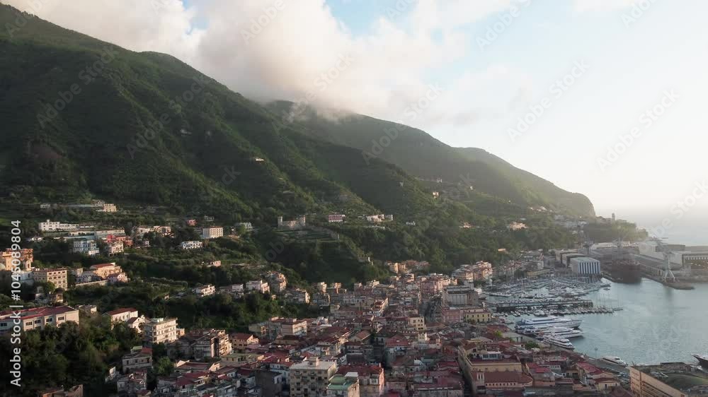 Beautiful view of Castellammare Di Stabia, drone shot Beautiful view of Castellammare Di Stabia, drone shot