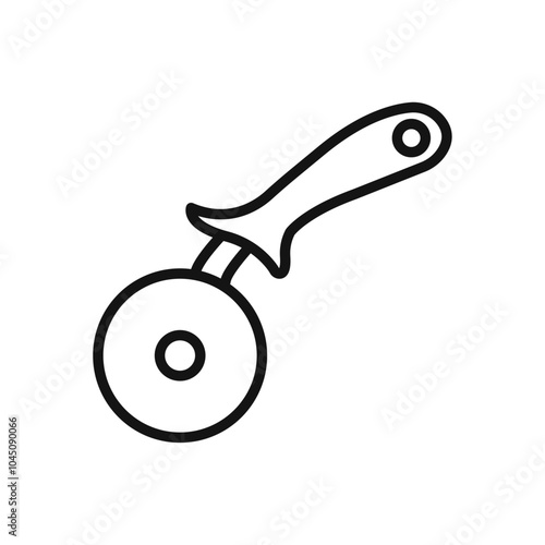 Pizza Cutter icon Isolated flat vector in outline