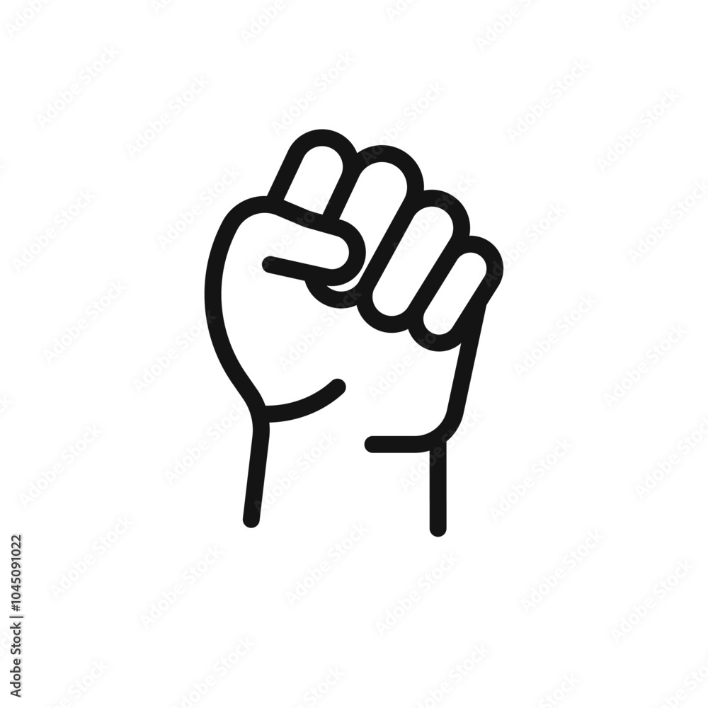 Riot sign icon Isolated flat vector in outline Riot sign icon Isolated flat vector in outline