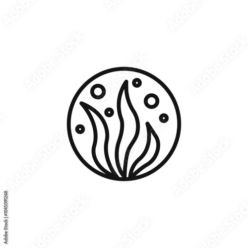 Seaweed icon Isolated flat vector in outline