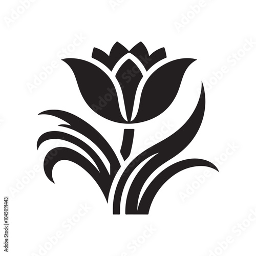 Download High-Quality Tulip Silhouette Vector Art for Print and Digital Use