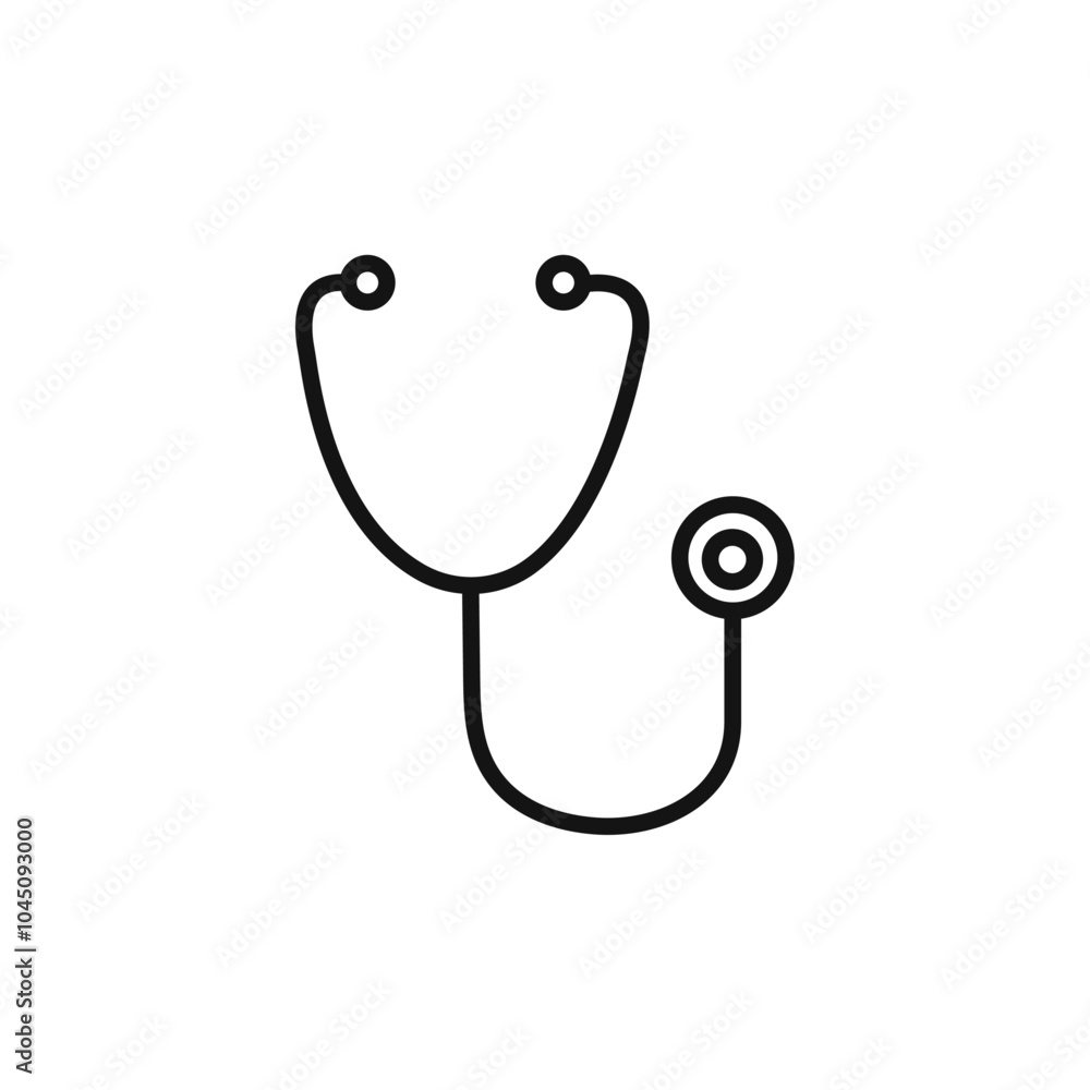 stethoscope icon Isolated flat vector in outline stethoscope icon Isolated flat vector in outline