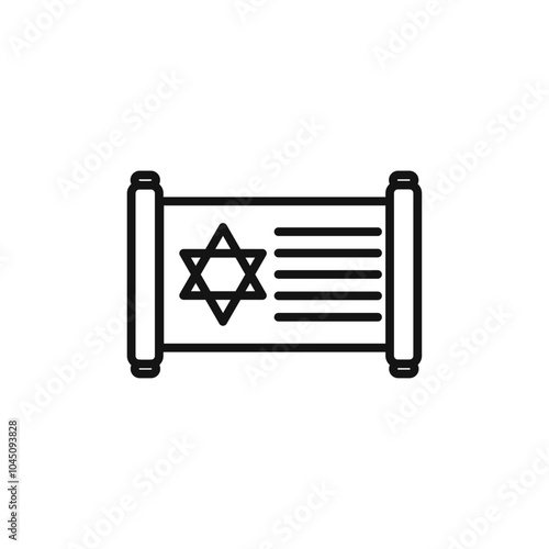 Torah icon Isolated flat vector in outline