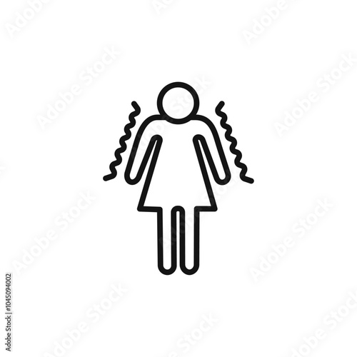 Trembling icon Isolated flat vector in outline