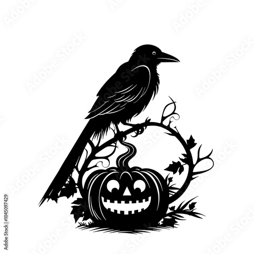 Halloween Symbols – Perfect for Spooky Designs, Party Invitations, Craft Projects, or Themed Merchandise. This Collection of Halloween Icons Includes Classic Elements Like Pumpkins, Bats, Skulls photo