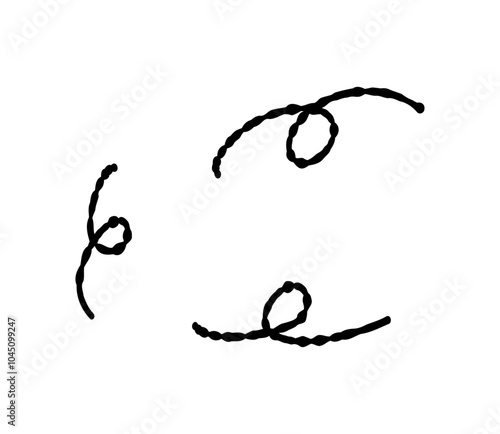手書きの線の素材　ベクター
