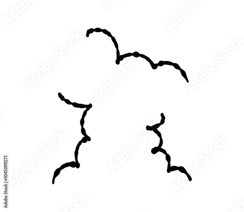 手書きのびっくり線の素材　ベクター
