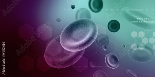 3d rendering red streaming blood cells background 