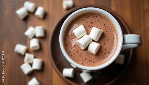  Indulge in a cozy treat  Marshmallowtopped hot chocolate photo