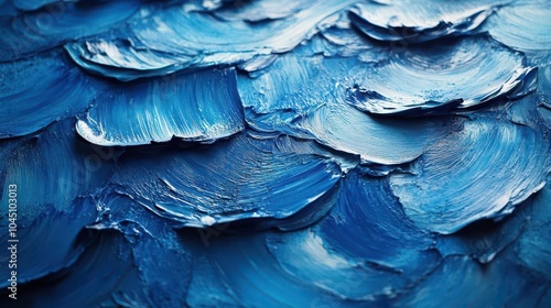 closeup of a textured canvas featuring bold abstract blue brush strokes, creating a dynamic visual interest with layers of paint, celebrating artistic expression and creativity