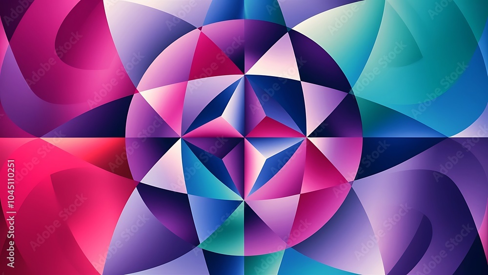 Obraz premium Abstract color gradient geometric shape circle background.