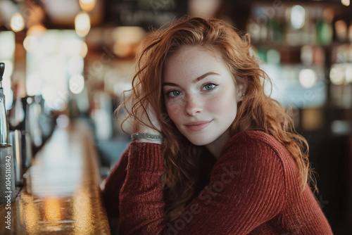 Wallpaper Mural An image of girl drink unusual cocktalil pub generative AI Torontodigital.ca