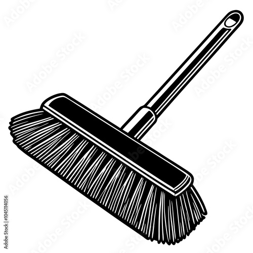 cleaning brush silhouette  on white background