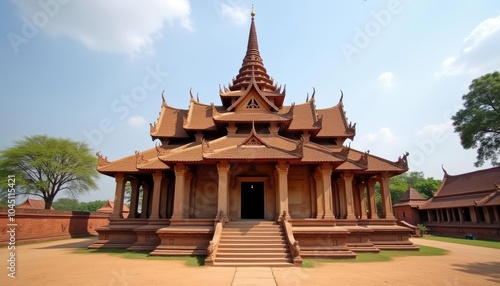 Wallpaper Mural  Elegant temple architecture under a clear sky Torontodigital.ca