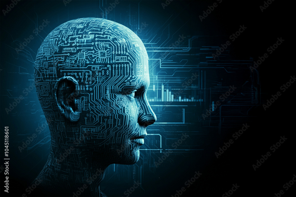 Artificial intelligence and the concept of big data. Machine cybermind. Technology vector background. Artificial intelligence and the concept of big data. Machine cybermind. Technology vector background.