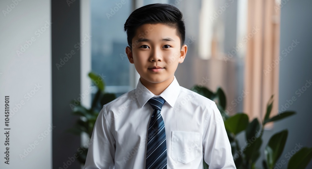 east asian teen boy office formal bright background wearing fashion portrait east asian teen boy office formal bright background wearing fashion portrait