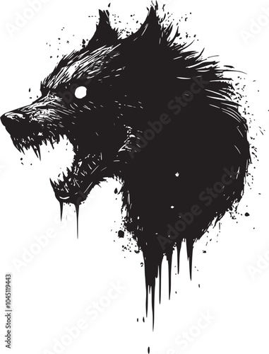 Halloween hell hound illustration