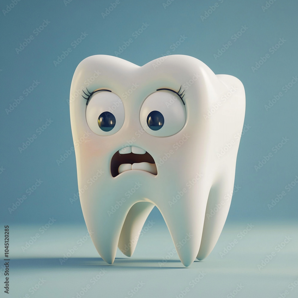 Cartoon tooth with eyes, unusual background, beautiful picture for advertising. Cartoon tooth with eyes, unusual background, beautiful picture for advertising.