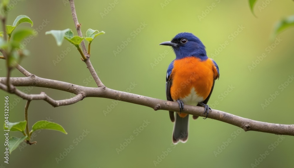 Fototapeta premium Vibrant bird in natures embrace